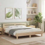 Σκελετός Κρεβατιού Σονόμα 193 x 203 cm Επεξεργασμένο ξύλο Καφέ 3402850