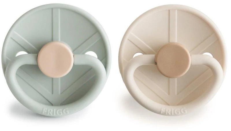 Σετ 2 Πιπίλες Σιλικόνης FRIGG Little Viking Sage/Cream 6-18 Μηνών