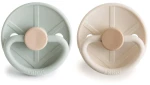 Σετ 2 Πιπίλες Σιλικόνης FRIGG Little Viking Sage/Cream 6-18 Μηνών