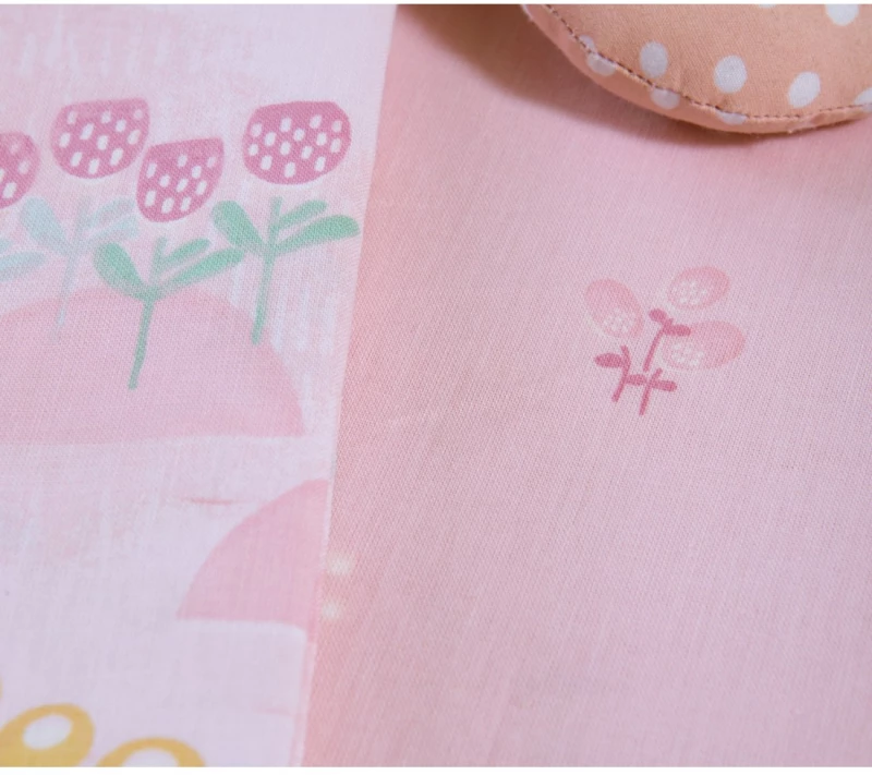 Σετ Σεντόνια Λίκνου 2 Τεμαχίων Nef-Nef Spring Happiness Pink 70x120