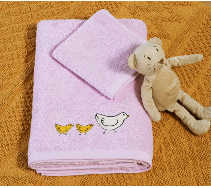 Σετ Βρεφικές Πετσέτες 2 Τεμαχίων Nef-Nef Cute & Sweet Lilac 30x50+70x140