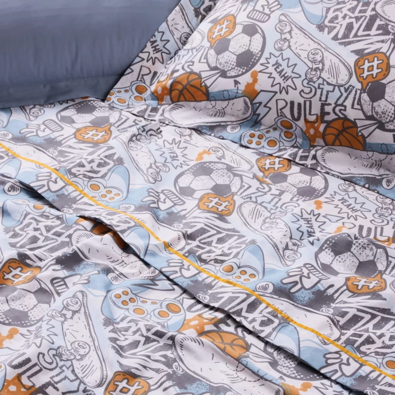 Σετ Παιδικά Σεντόνια Μονά 3 Τεμαχίων Das Kids 4986 Multicolor 170x260