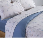 Σετ Σεντόνια Υπέρδιπλα 4 Τεμαχίων Nef-Nef Desirous Off White/Blue 240x270