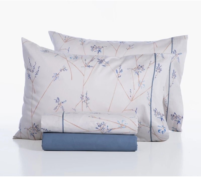 Σετ Σεντόνια Υπέρδιπλα 4 Τεμαχίων Nef-Nef Desirous Off White/Blue 240x270