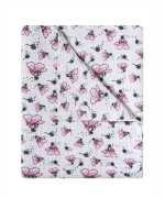 Κουβέρτα Κούνιας kentia Alima White-Pink-Green 100x140