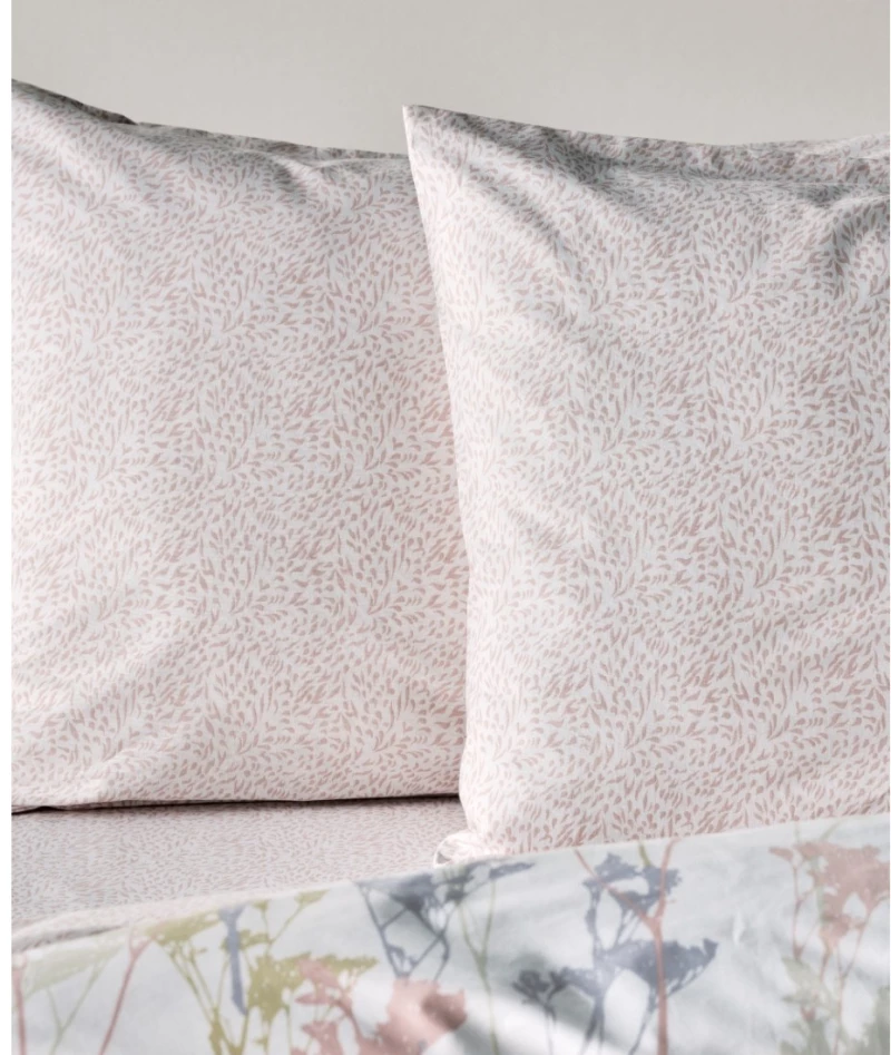 Σετ Μαξιλαροθήκες 2 Τεμαχίων Kentia Breza 18A Dusty Pink- White 50x70