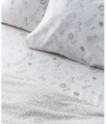 Σετ Παιδική Παπλωματοθήκη Μονή 2 Τεμαχίων Kentia Canopy White-Greige 165x245