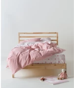 Σετ Παιδικά Σεντόνια Μονά 3 Τεμαχίων Kentia Sassy White-Pink 160x270