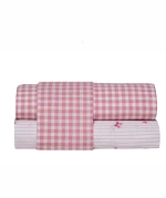 Σετ Παιδικά Σεντόνια Μονά 3 Τεμαχίων Kentia Sassy White-Pink 160x270