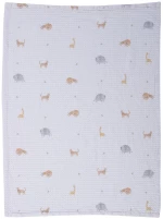 Κουβέρτα Κούνιας Πικέ Nef-Nef Jungle In Motion Ecru 110x150