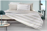 Σετ Σεντόνια Υπέρδιπλα 4 Τεμαχίων Guy Laroche Pinstripe Natural 240x265
