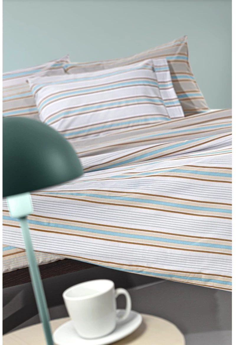 Σετ Σεντόνια Υπέρδιπλα 4 Τεμαχίων Guy Laroche Pinstripe Natural 240x265