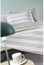 Σετ Σεντόνια Υπέρδιπλα 4 Τεμαχίων Guy Laroche Pinstripe Natural 240x265