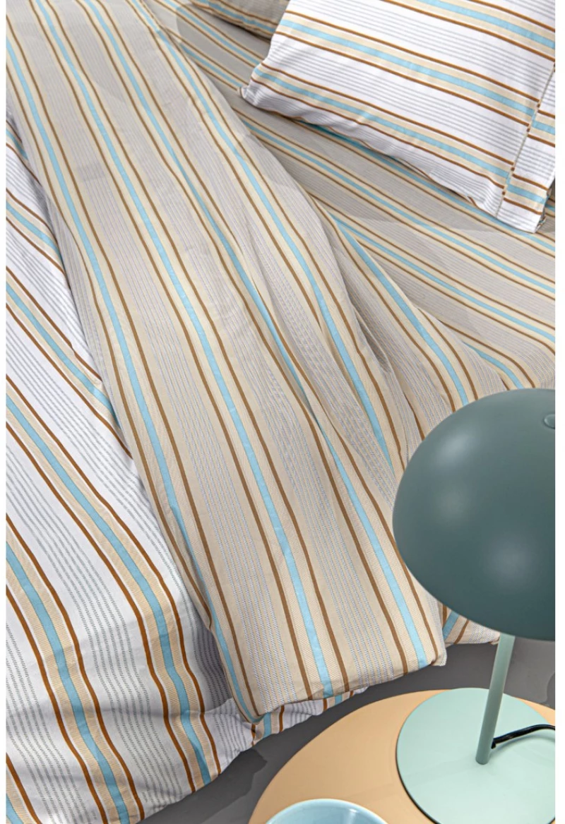 Σετ Σεντόνια Υπέρδιπλα 4 Τεμαχίων Guy Laroche Pinstripe Natural 240x265