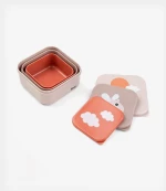 Σετ 3 Τεμαχίων Snack Box Done by Deer Happy Clouds Powder 240ml 370ml 540ml BR77641