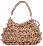 Ψάθινος τσαντα ώμου CN25012 - Χρυσό Bag to Bag
