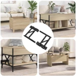 vidaXL Μηχανισμός Ανύψωσης Κρεβατιού 2 pcs Μαύρο 340 x 95 x 40 χιλ