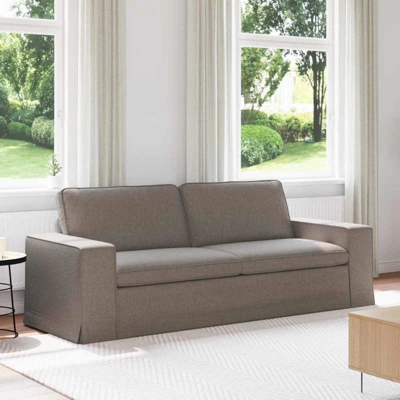 vidaXL Καναπές Taupe 222 x 80 x 82 εκ ύφασμα