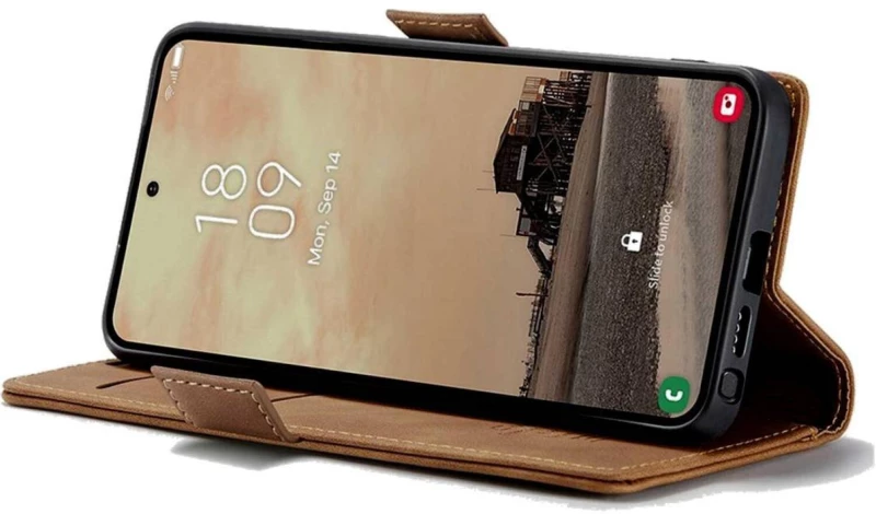 Θήκη Samsung Galaxy S26 Ultra Spacecase Wallet Πορτοφόλι - Light Brown (5905719139926)