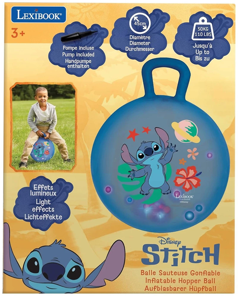 LEXIBOOK ΦΟΥΣΚΩΤΗ ΜΠΑΛΑ ΑΝΑΠΗΔΗΣΗΣ STITCH ΜΕ ΦΩΣ (#BG040D)