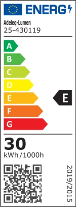Adeleq Σποτ Ράγας 4 Γραμμών LED 30W Ντιμαριζόμενο 230V 4000K 38 Μοιρών Μαύρο 25-430119