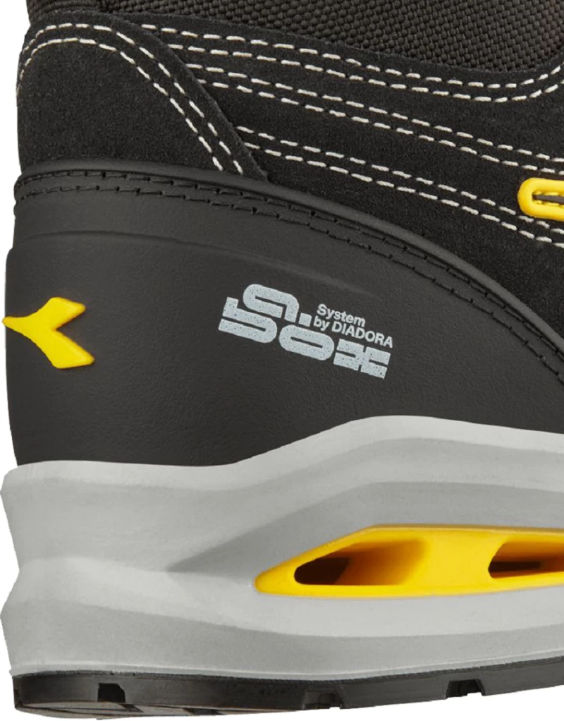 Αντιστατικά Μποτάκια Ασφαλείας Μαύρα - Diadora Run A Box Mid S3S FO SR ESD Black