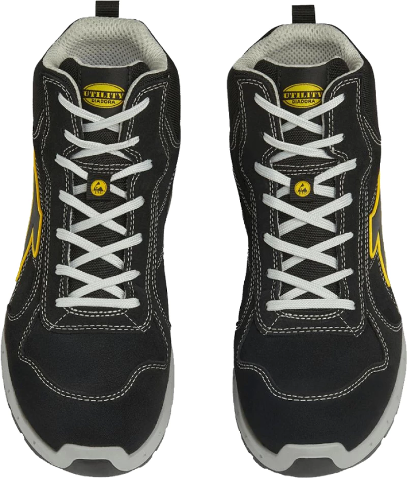 Αντιστατικά Μποτάκια Ασφαλείας Μαύρα - Diadora Run A Box Mid S3S FO SR ESD Black