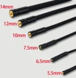 Sound Ουρήθρας Σιλικόνης 350 x 4 mm Silicone Urethral Sound - Μαύρο