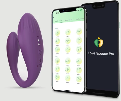 Δονητής Ζευγαριών Με Application Our Joy Silicone Double Motor App Controlled Couples Vibrator - Μωβ