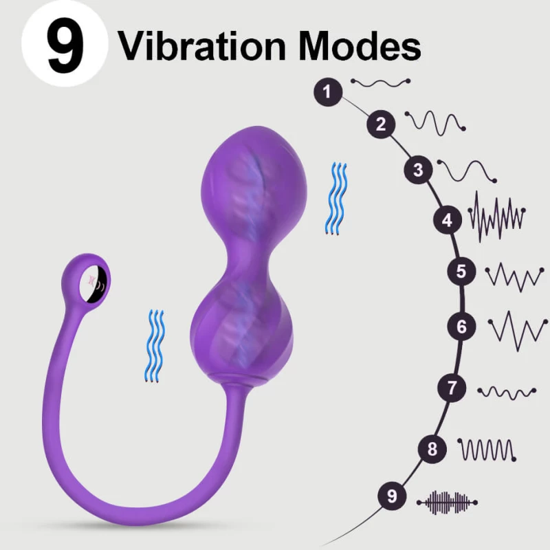 Κολπικές Μπάλες Σιλικόνης Με Application My Kegel Partner Silicone App Control Kegel Balls - Μωβ