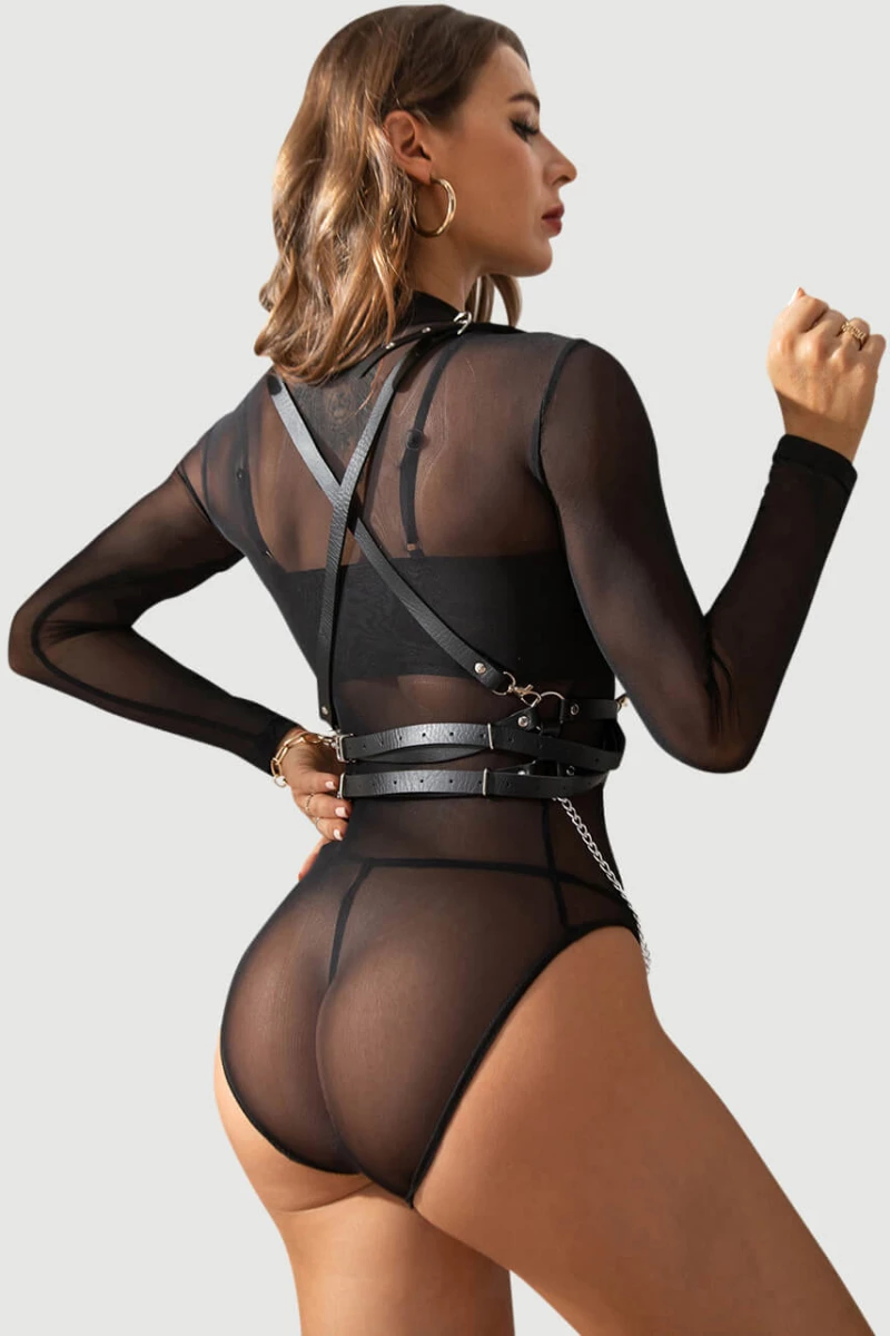 Γυναικείο Harness Collar Belt Woman's Harness - Μαύρο