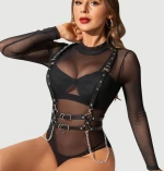 Γυναικείο Harness Collar Belt Woman's Harness - Μαύρο