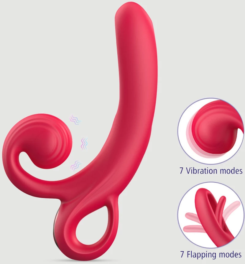 Rabbit Δονητής Σιλικόνης Με Κολπικό Flap The Rabbit Flapping Silicone Rabbit Vibrator With Flexible Clitoral Stimulator - Κόκκινος