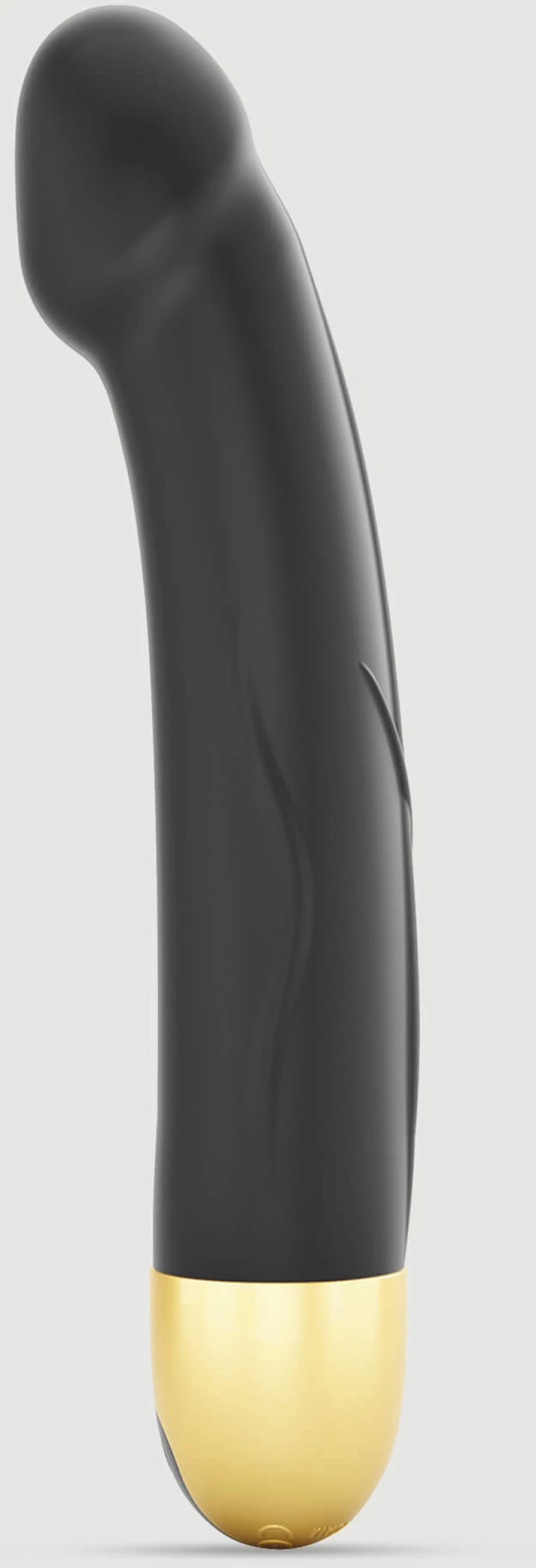 Κυρτός Ρεαλιστικός Δονητής Σιλικόνης Real Vibration M 2.0 Curved Realistic Silicone Vibrator - Μαύρος