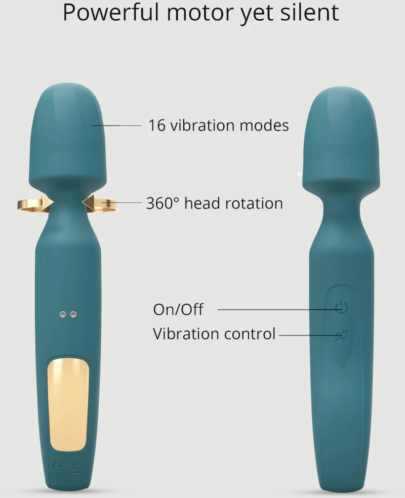 Δονητής Μασάζ 3 σε 1 R-Evolution Premium Silicone 3 in 1 Massage Vibrating Wand - Πράσινος