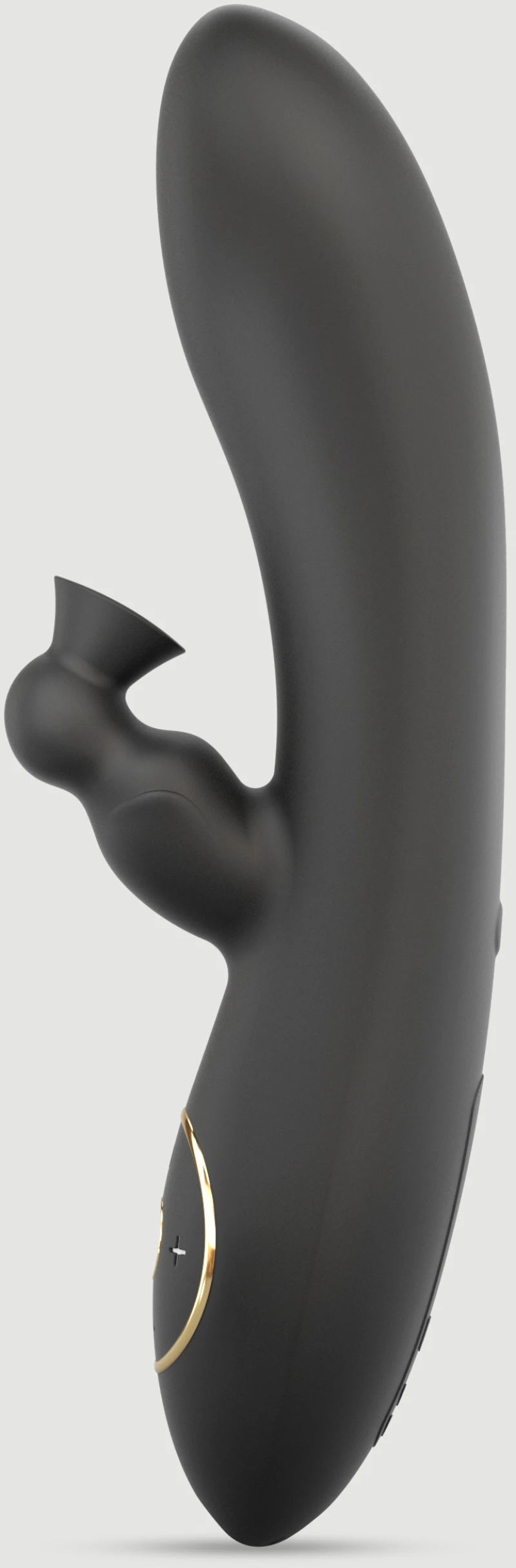 Rabbit Δονητής με Κλειτοριδική Αναρρόφηση Divine Clitoral Suction Silicone Rabbit Vibrator - Μαύρος