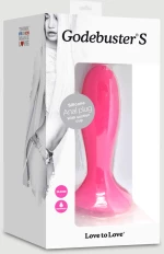 Πρωκτική Σφήνα Σιλικόνης με Βεντούζα Godebuster Small Silicone Anal Dildo with Suction Cup - Ροζ