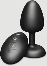 Ασύρματη Δονούμενη Σφήνα Σιλικόνης Geisha Remote Controlled Silicone Vibrating Infinite Butt Plug Medium - Μαύρη