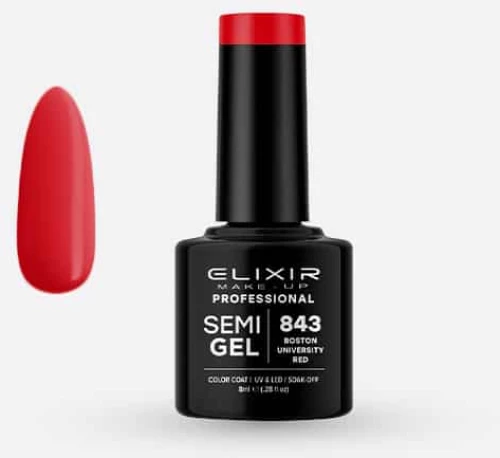 ELIXIR 843 Color Coat Semigel Boston University Red 8ml