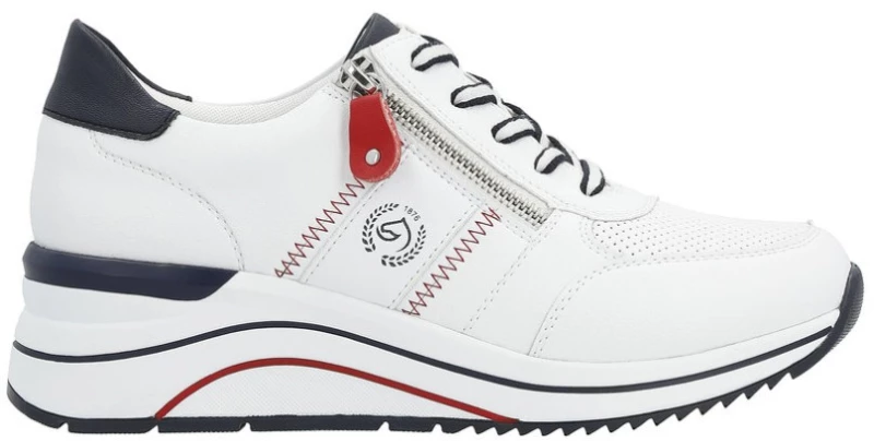 Remonte D0T04-81 Ανατομικό Δερμάτινο Sneaker Λευκό