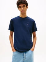 Tommy Jeans ανδρικό βαμβακερό regular t-shirt μπλε DM0DM22504-C1G