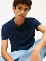 Tommy Jeans ανδρικό βαμβακερό regular t-shirt μπλε DM0DM22504-C1G