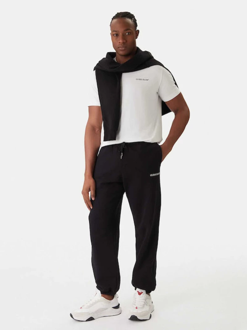 Guess Jogger ανδρικό βαμβακερό παντελόνι φόρμας M6RB70KCPR1-JBLK