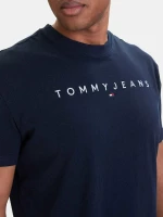 Tommy Jeans ανδρικό βαμβακερό regular t-shirt μπλε DM0DM20744-C3Q