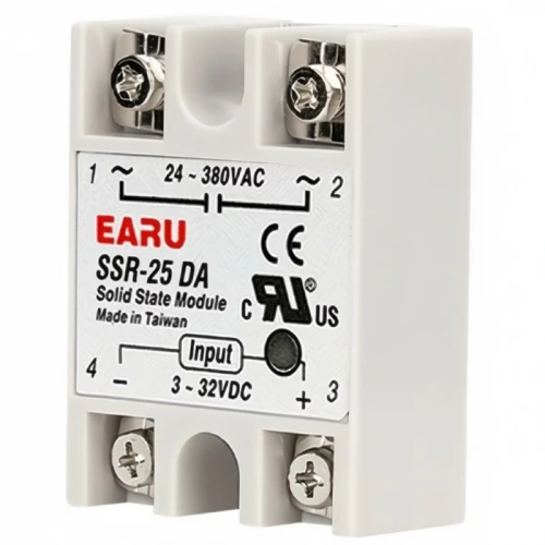 EARU SSR-25DA, 25A Output AC24-380V Solid State Relay