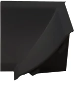Γωνία Εσωτερική Αρμοκάλυπτρου Μαύρη 4x2.5x4cm