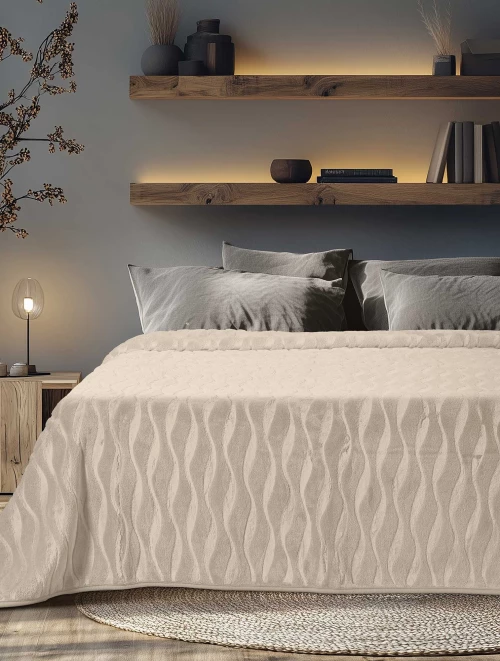 Κουβέρτα SNUGGLE BEIGE MADI Homeware
