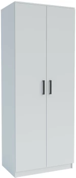Ντουλάπα Δίφυλλη Simple Λευκή 80x52x205cm