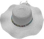 Καπέλο Ψαθόχαρτο Μπλε Πετράδια ø40cm SummerTiempo 623346