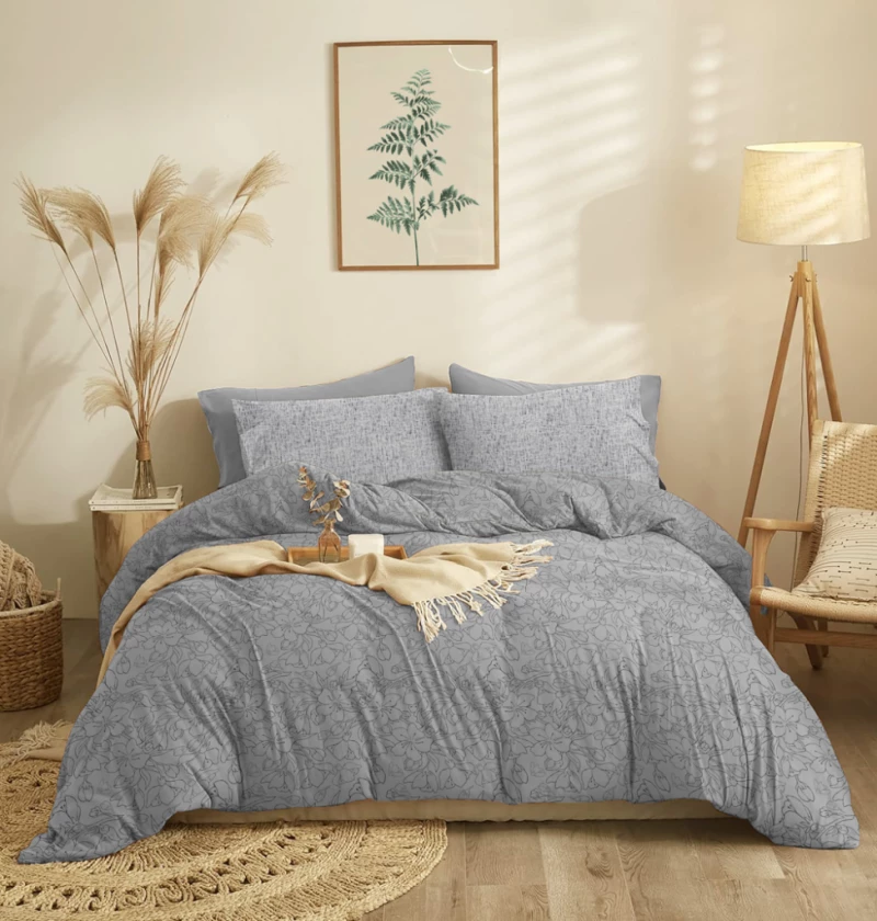 Σεντόνια Σετ Eden Grey - Μονό Λάστιχο (1x165x260+1x105x200+30+1 μαξ. 50×70)